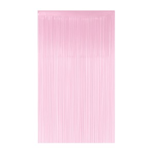 CORTINA METALIZADA ROSA BEBE PASTEL 1x2mts